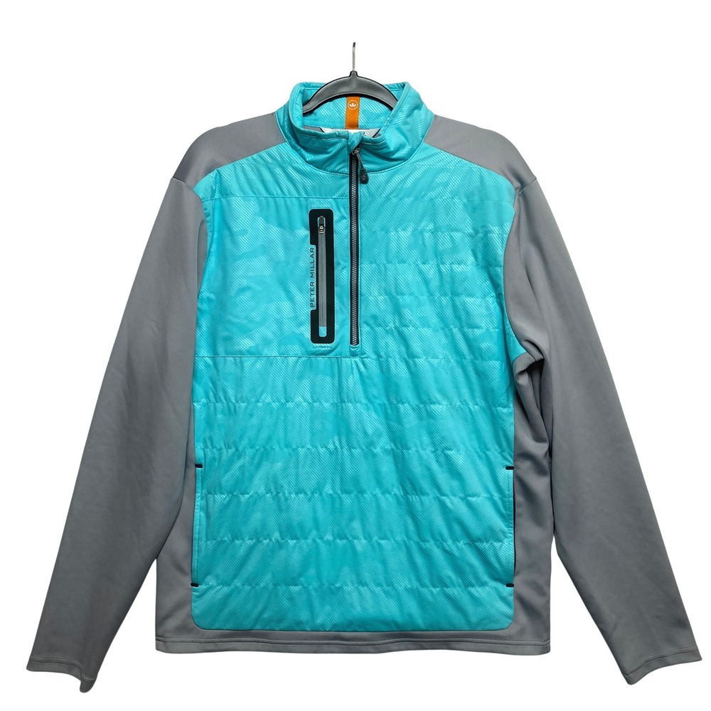 Peter Millar Pullover Mens M Blue Crown Sport Weld Elite Hyperlight 1/4 Zip